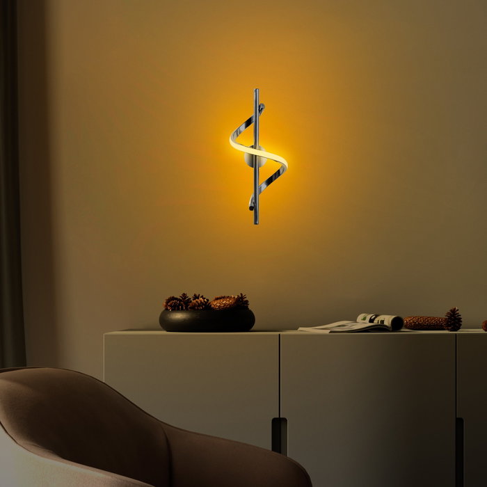 Opviq Lámpara de pared cromada LED SMD 3000K